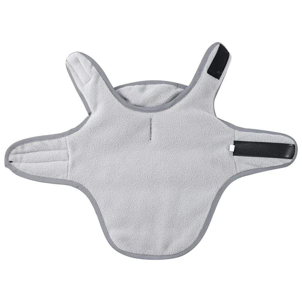 Reversible Fleece Pet Jacket - Waterproof Coat with Leash Hole & Reflective Strips