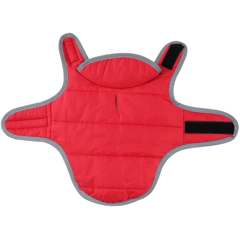 Reversible Fleece Pet Jacket - Waterproof Coat with Leash Hole & Reflective Strips