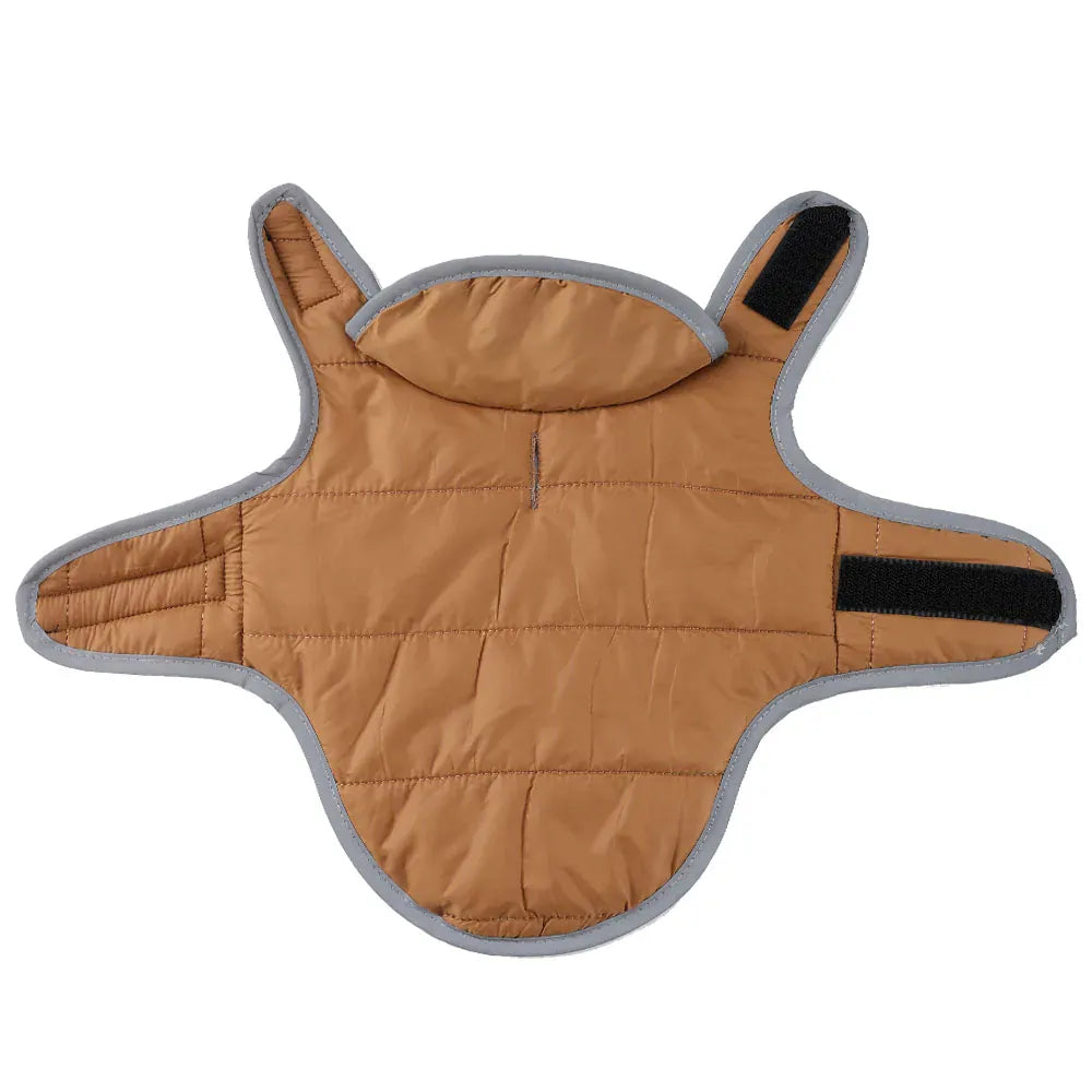 Reversible Fleece Pet Jacket - Waterproof Coat with Leash Hole & Reflective Strips