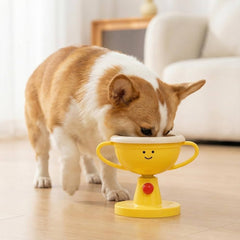 With this adorable trophy-shaped raised bowl, your fur baby no longer has to bend their neck while eating.
Stylish and functional — it’s a win-win