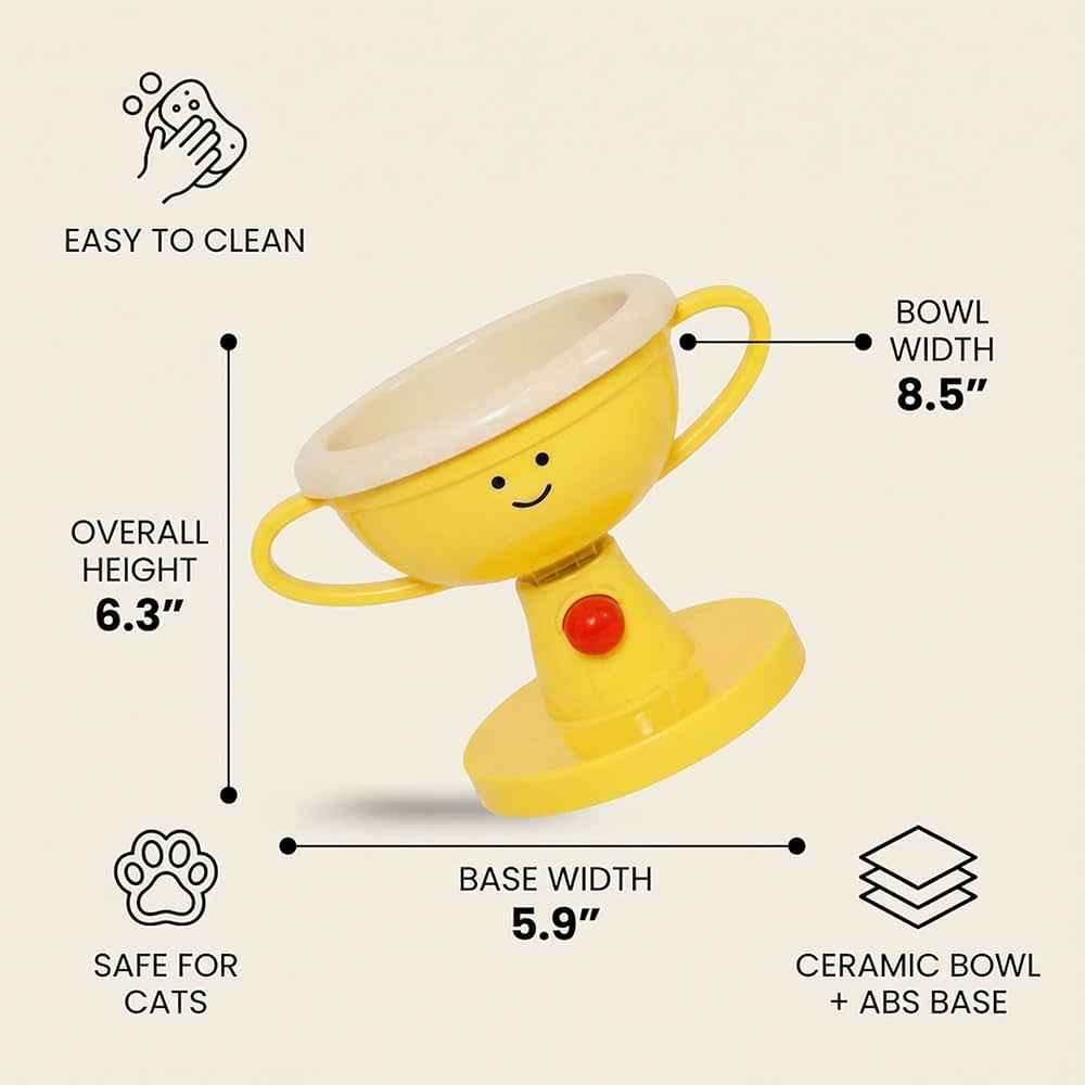 With this adorable trophy-shaped raised bowl, your fur baby no longer has to bend their neck while eating.
Stylish and functional — it’s a win-win