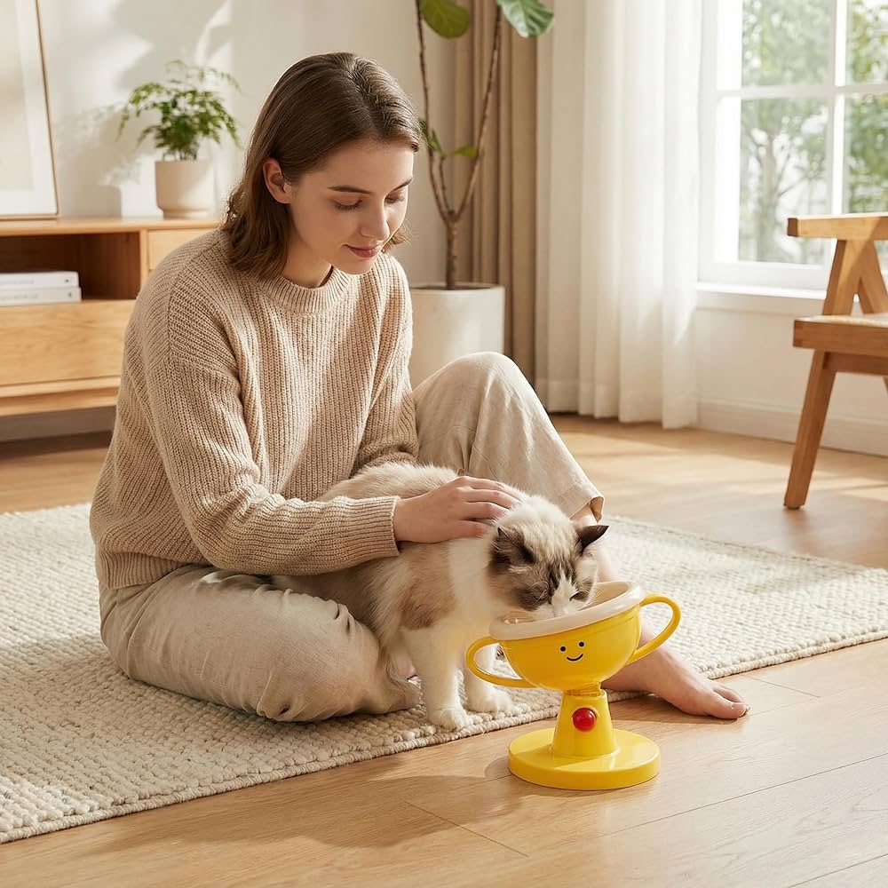 With this adorable trophy-shaped raised bowl, your fur baby no longer has to bend their neck while eating.
Stylish and functional — it’s a win-win