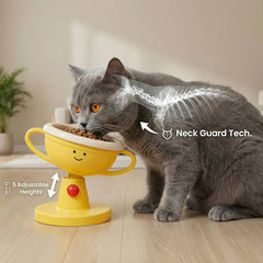 With this adorable trophy-shaped raised bowl, your fur baby no longer has to bend their neck while eating.
Stylish and functional — it’s a win-win