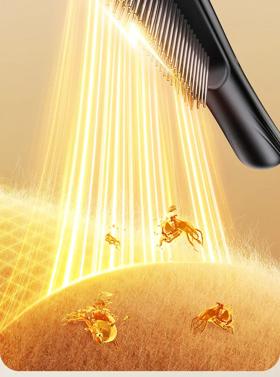 ROJECO Electric Flea Comb | Anti-Lice & Flea Removal Brush for Dogs & Cats | Multifunctional Hair Cleaner