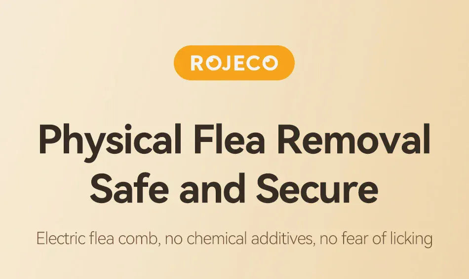 ROJECO Electric Flea Comb | Anti-Lice & Flea Removal Brush for Dogs & Cats | Multifunctional Hair Cleaner