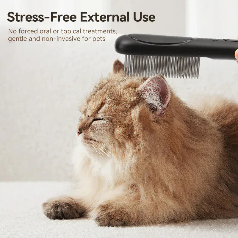 ROJECO Electric Flea Comb | Anti-Lice & Flea Removal Brush for Dogs & Cats | Multifunctional Hair Cleaner