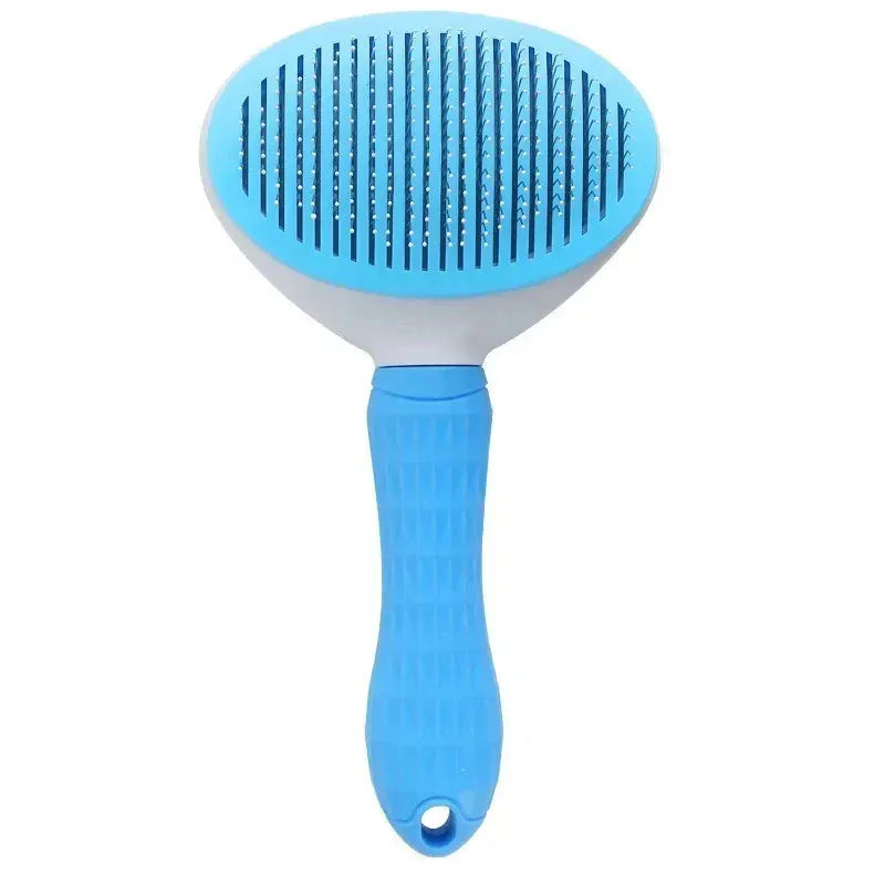 Self-Cleaning Dog Grooming Brush – Pet Massage Slicker Brush with Easy Hair Release Button