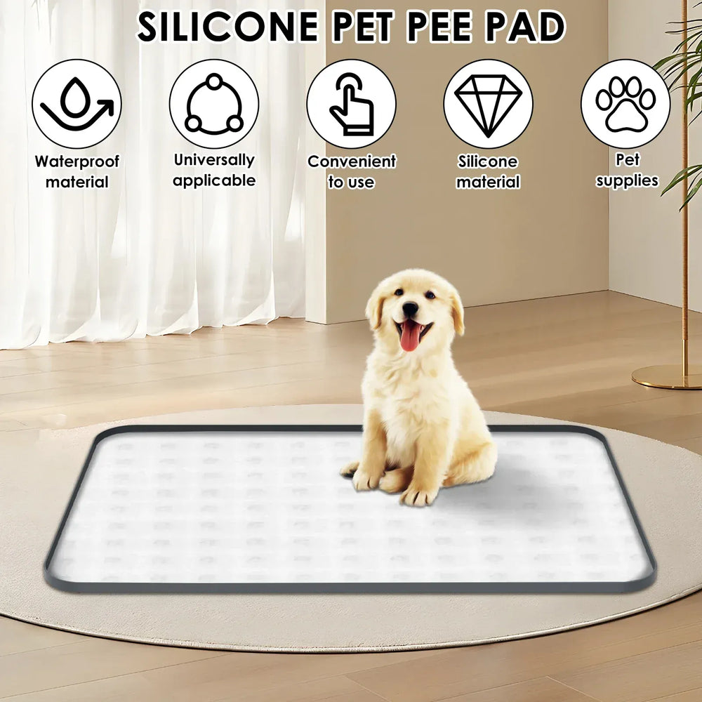 Silicone Pee Pad Holder - Foldable Leak Proof Training Mat for Dogs