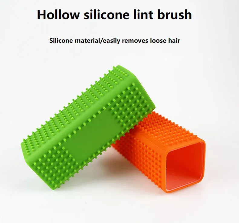 Silicone Pet Hair Brush – Hollow Rubber Cleaning Brush for Dogs, Cats & Car Upholstery