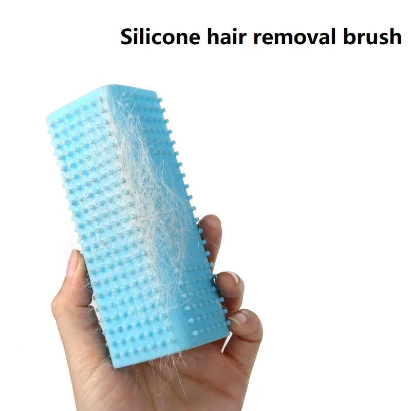 Silicone Pet Hair Brush – Hollow Rubber Cleaning Brush for Dogs, Cats & Car Upholstery