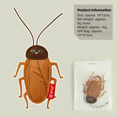 Simulation Insect Cat Toy – Cockroach Shape Felt Catnip Bell Toy for Interactive Play & Boredom Relief