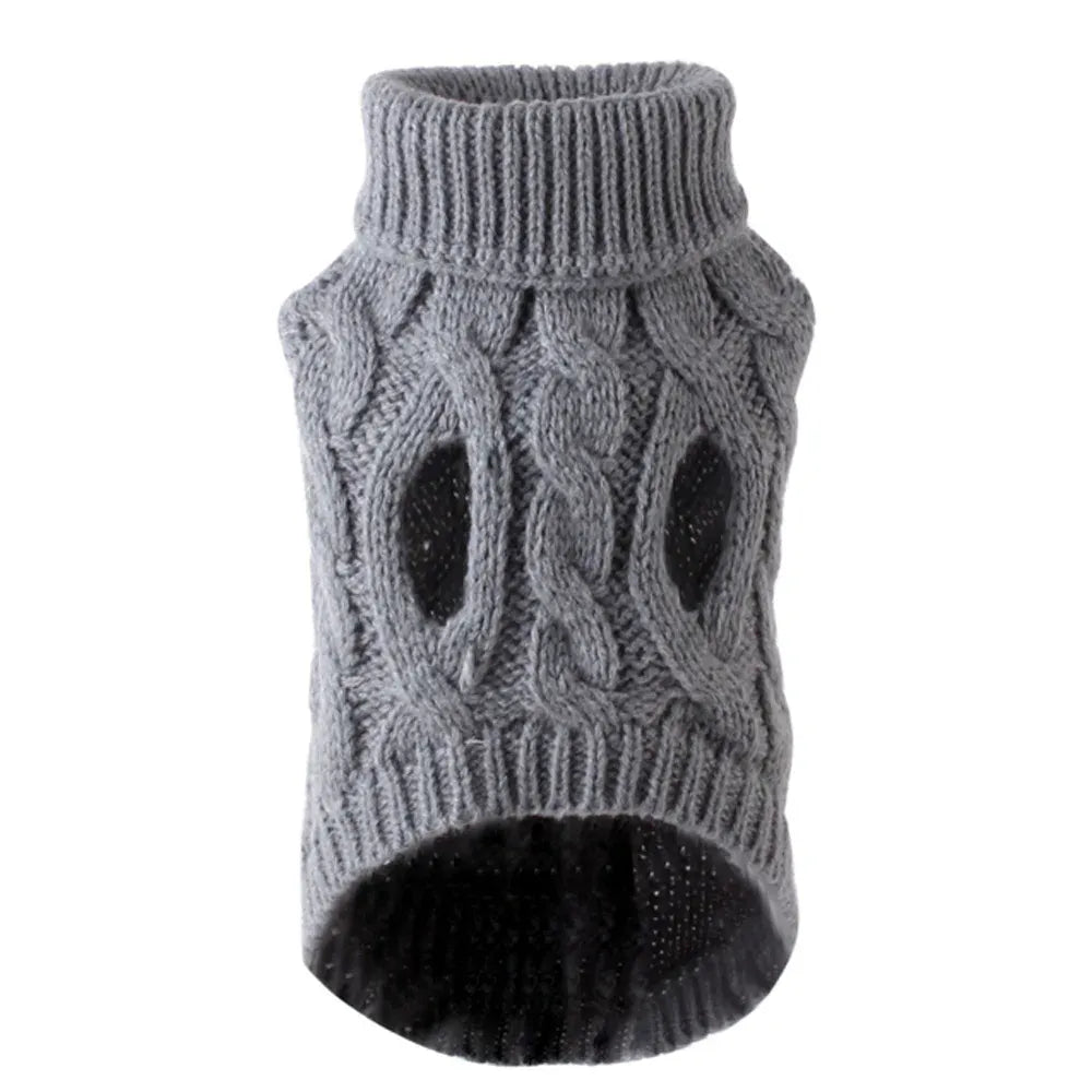 Small Dog Sweater | Autumn & Winter Knitted Pullover, Warm Solid Pet Clothes
