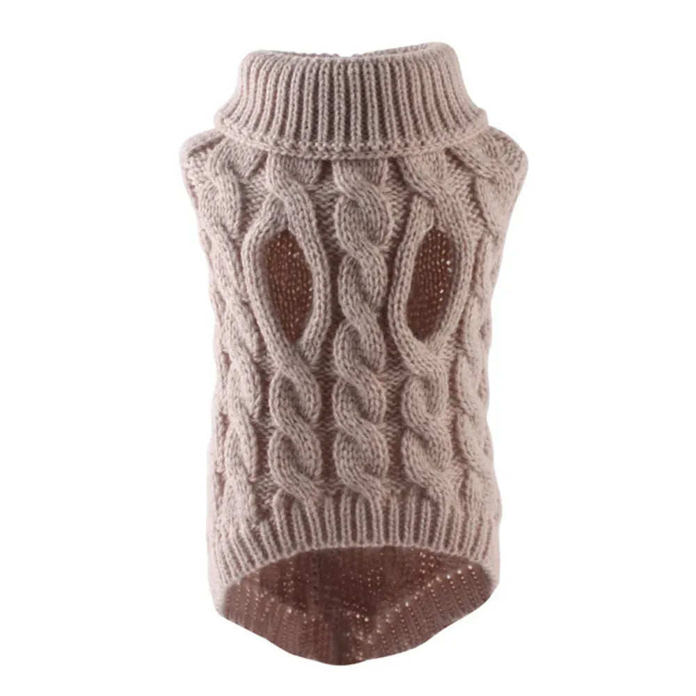 Small Dog Sweater | Autumn & Winter Knitted Pullover, Warm Solid Pet Clothes