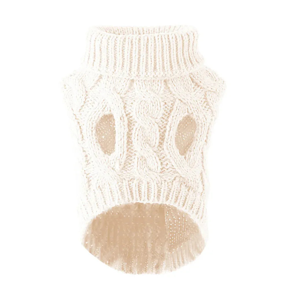 Small Dog Sweater | Autumn & Winter Knitted Pullover, Warm Solid Pet Clothes