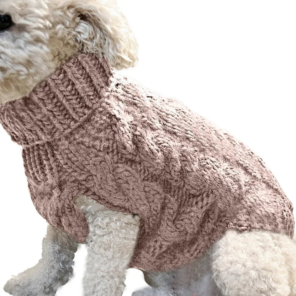 Small Dog Sweater | Autumn & Winter Knitted Pullover, Warm Solid Pet Clothes