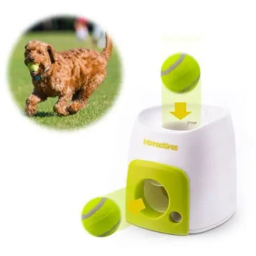 Smart Dog Tennis Ball Launcher – Automatic Ball Throwing & Treat Reward Machine | Interactive Pet Toy for Training, Exercise & Fun