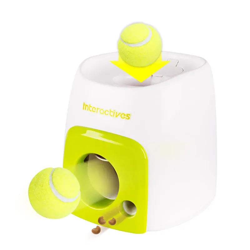 Smart Dog Tennis Ball Launcher – Automatic Ball Throwing & Treat Reward Machine | Interactive Pet Toy for Training, Exercise & Fun