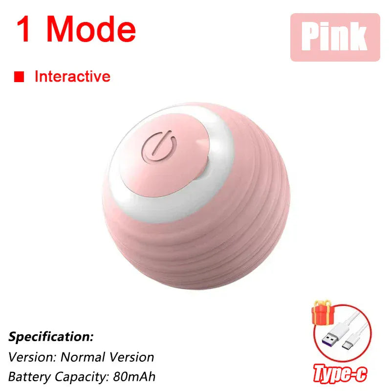 Smart Interactive Pet Ball - Automatic Rolling Rechargeable Toy for Dogs Cats