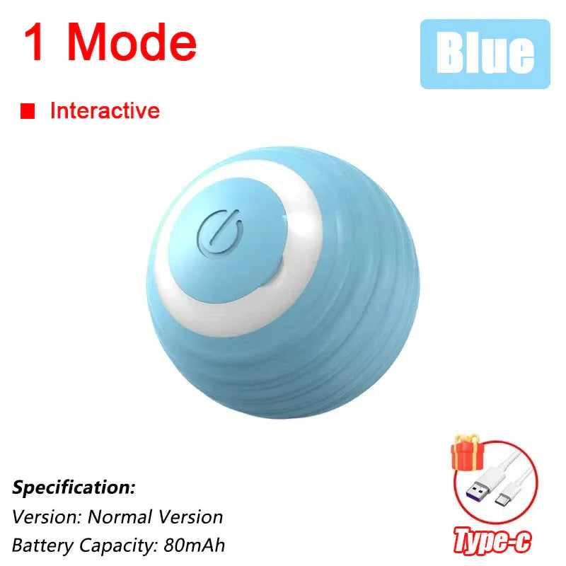 Smart Interactive Pet Ball - Automatic Rolling Rechargeable Toy for Dogs Cats