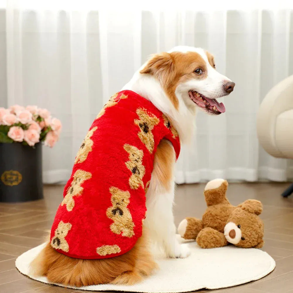 Soft Flannel Dog Pajamas Winter Warm Vest | Cozy Clothes for Small, Medium & Large Dogs (2.5–35kg)