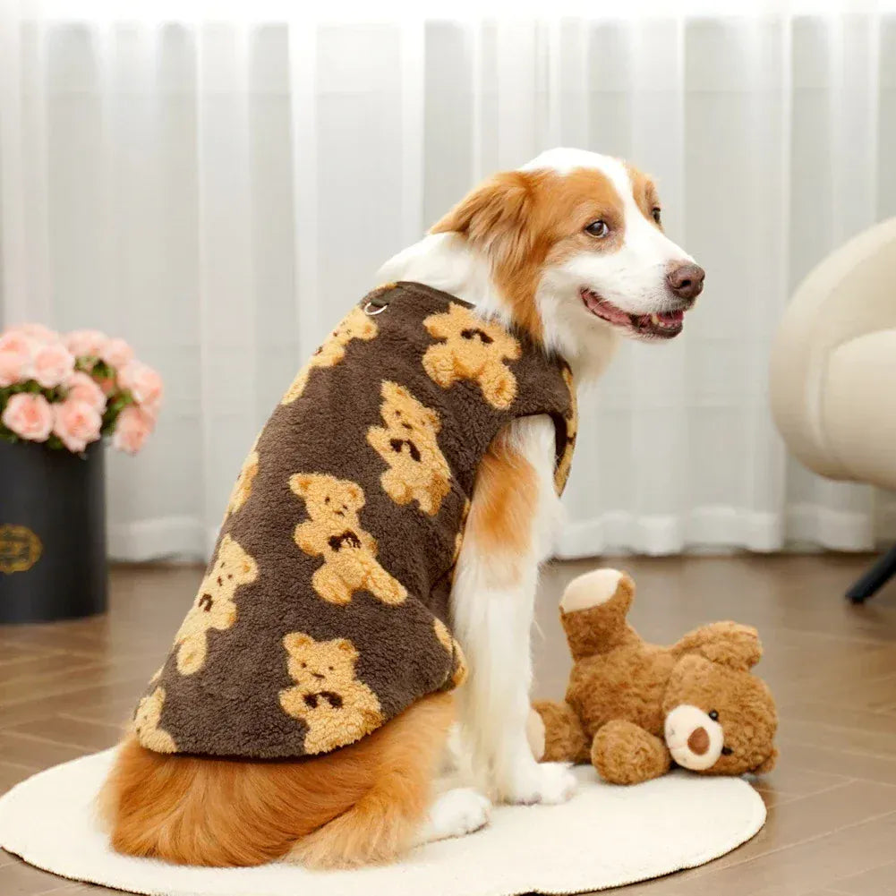Soft Flannel Dog Pajamas Winter Warm Vest | Cozy Clothes for Small, Medium & Large Dogs (2.5–35kg)