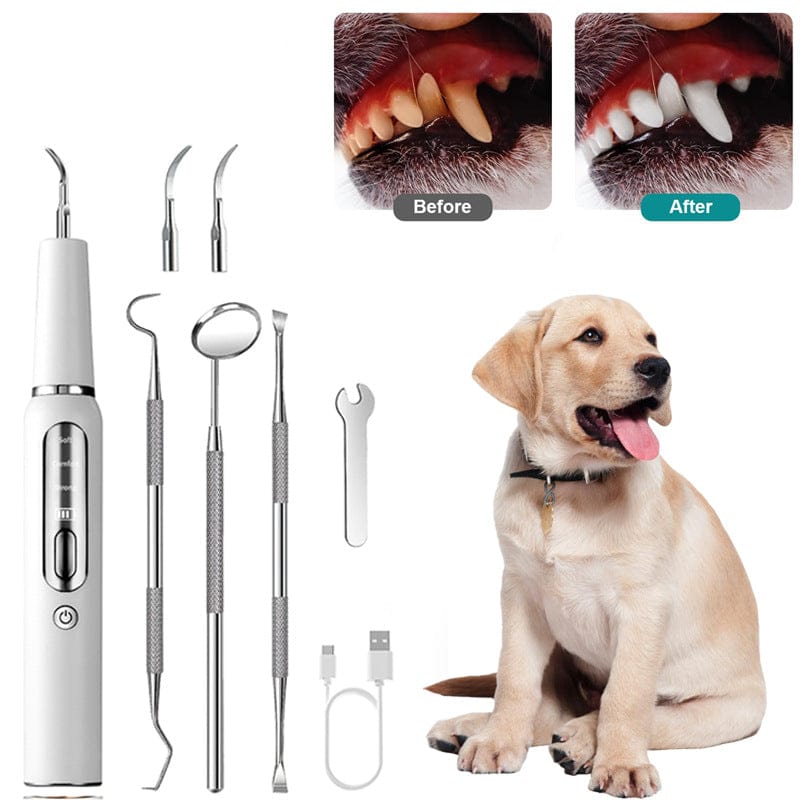 Sonic Electric Pet Toothbrush & Dental Scaler | Dog & Cat Plaque Remover | Professional Pet Oral Care Kit