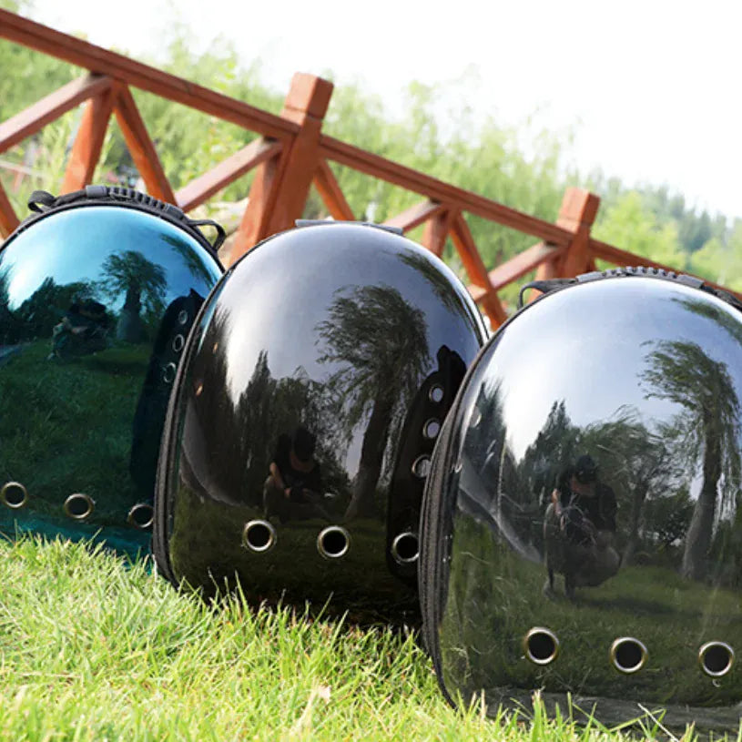 Space Capsule Pet Backpack - Transparent Cat Carrier Bag, Portable Breathable Pet Bubble Backpack for Small Dogs & Cats