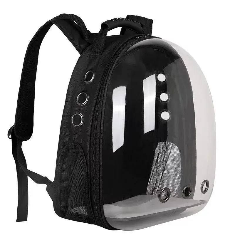 Space Capsule Pet Backpack - Transparent Cat Carrier Bag, Portable Breathable Pet Bubble Backpack for Small Dogs & Cats