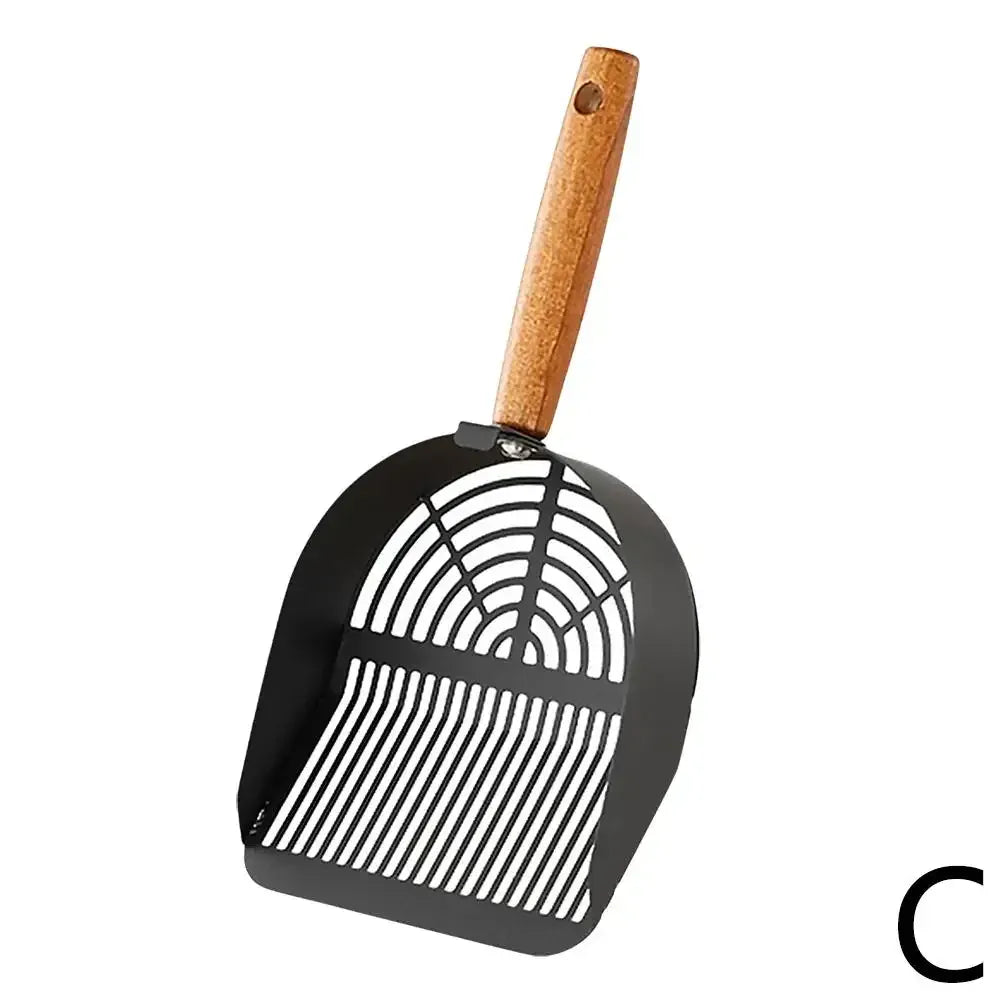 Stainless Steel Cat Litter Scoop - Long Handle Tofu Sand Litter Shovel, Durable Pet Waste Cleaning Tool for Litter Boxes