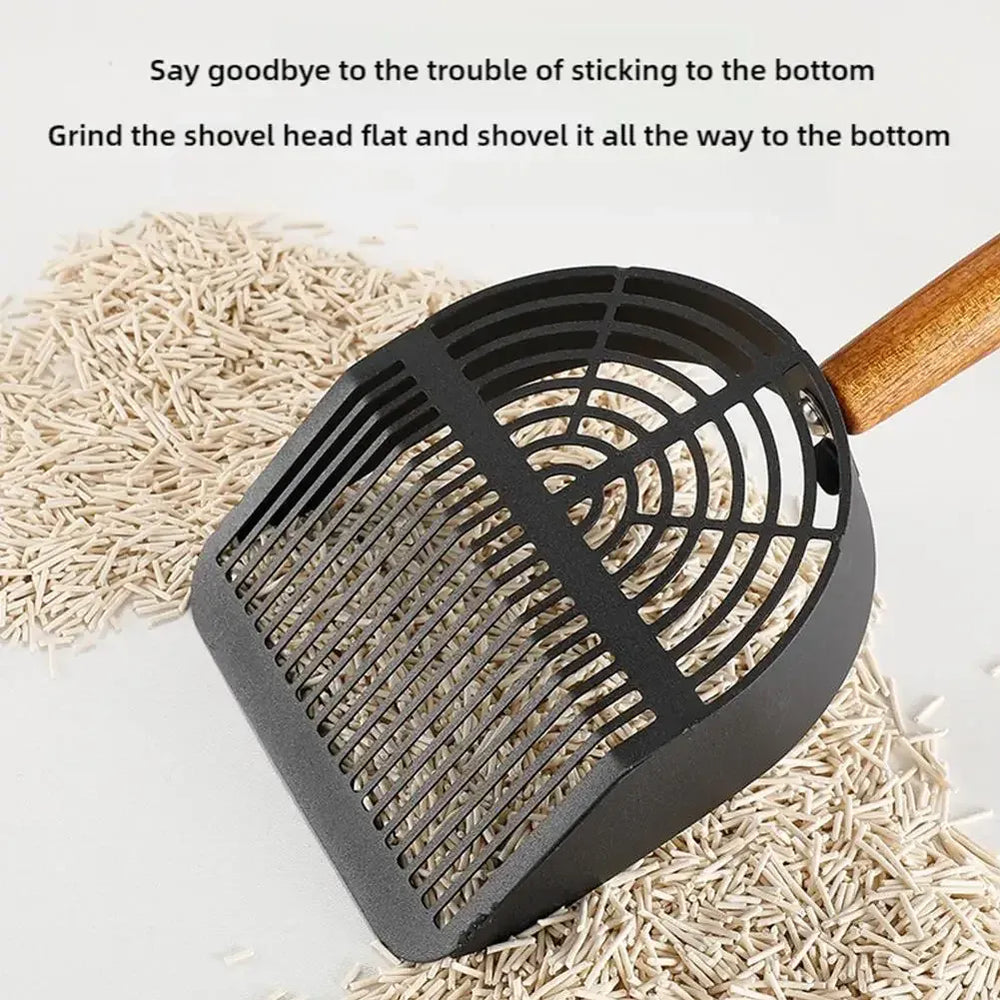 Stainless Steel Cat Litter Scoop - Long Handle Tofu Sand Litter Shovel, Durable Pet Waste Cleaning Tool for Litter Boxes