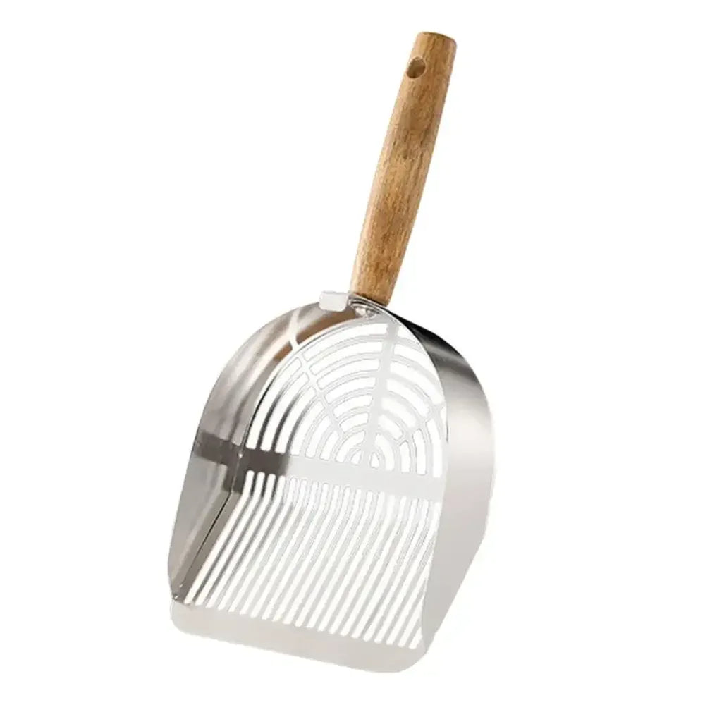 Stainless Steel Cat Litter Scoop - Long Handle Tofu Sand Litter Shovel, Durable Pet Waste Cleaning Tool for Litter Boxes