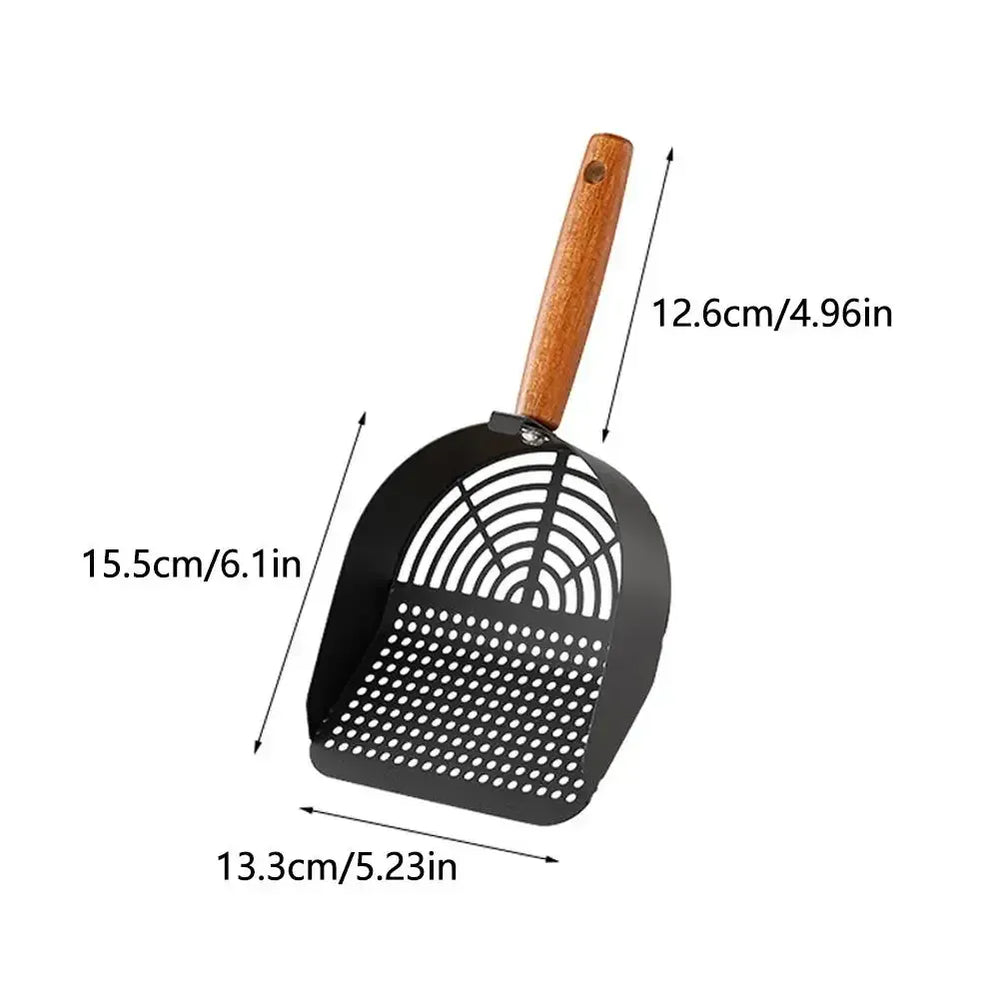 Stainless Steel Cat Litter Scoop - Long Handle Tofu Sand Litter Shovel, Durable Pet Waste Cleaning Tool for Litter Boxes