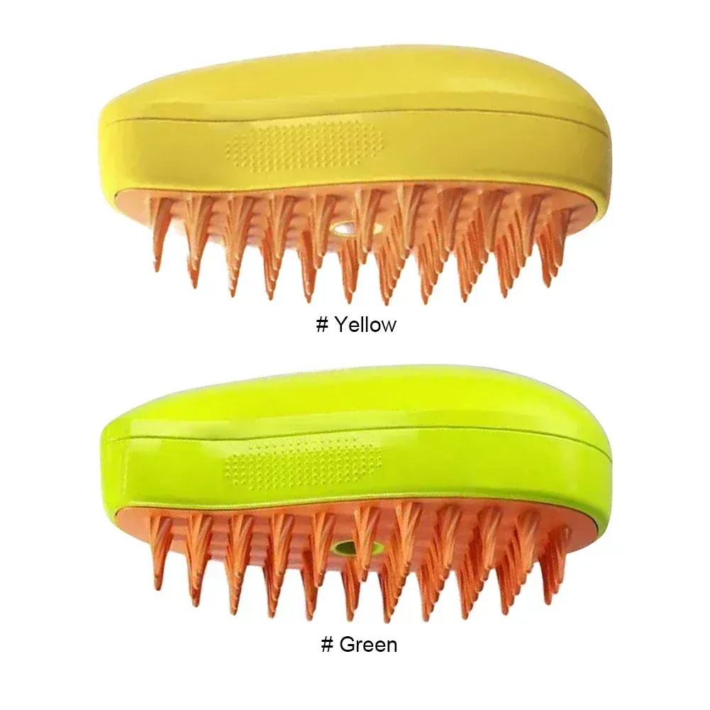 Steam Pet Brush 3-in-1 - Electric USB Rechargeable Grooming Comb with Spray Function for Dogs & Cats, Massage & Hair Removal