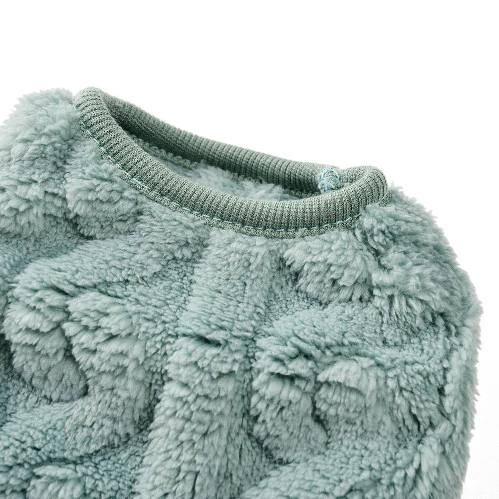 Striped Fleece Pet Sweater Vest - Winter Soft Pullover for Cats & Small Dogs