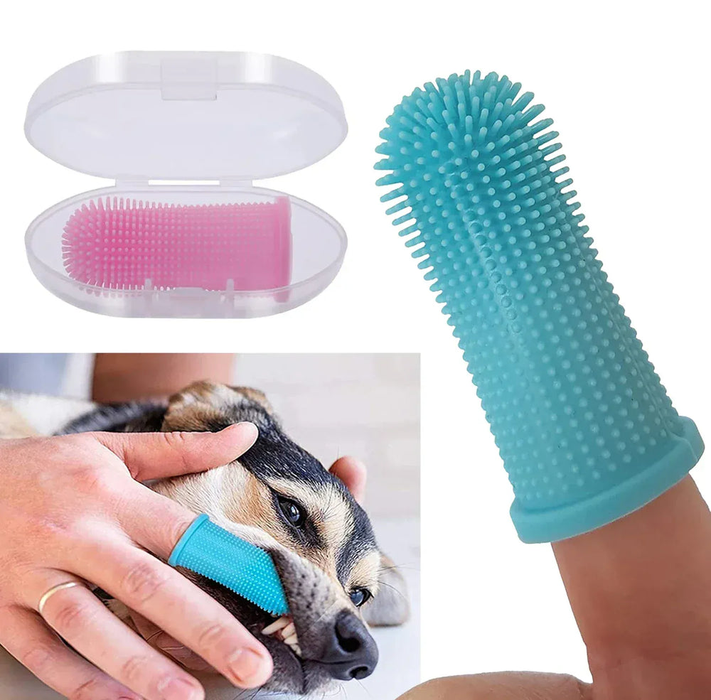 Super Soft Pet Finger Toothbrush | Dog & Cat Teeth Cleaning | Nontoxic Silicone Dental Care Tool