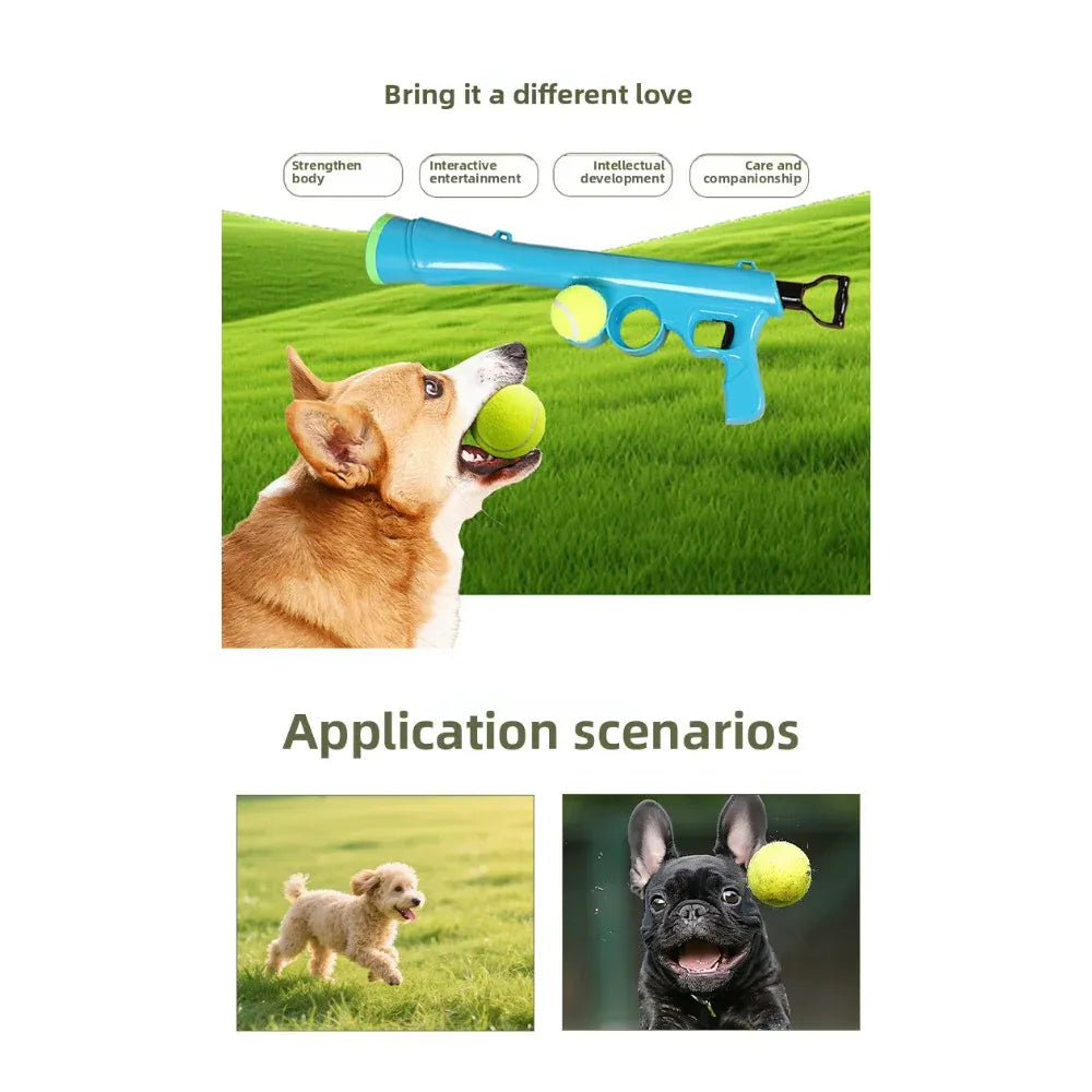 Tennis Ball Launcher for Dogs – Long Distance Throwing Toy for Outdoor Training & Exercise
