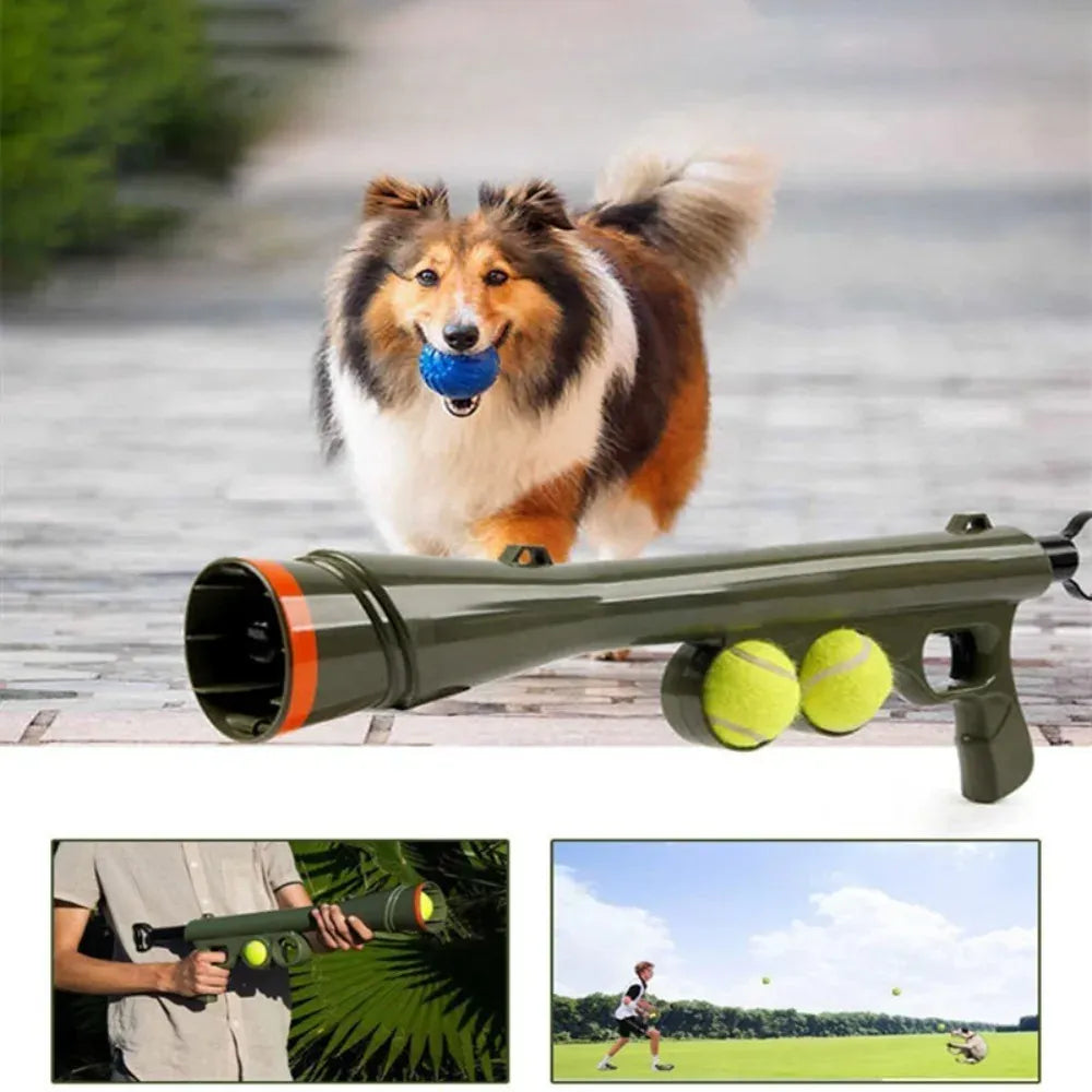 Tennis Ball Launcher for Dogs – Long Distance Throwing Toy for Outdoor Training & Exercise
