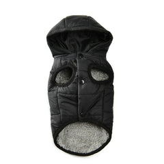 Thick Fleece Dog Parka - Winter Hoodie Coat with D-Ring for Small Breeds