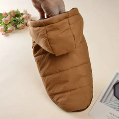 Thick Fleece Dog Parka - Winter Hoodie Coat with D-Ring for Small Breeds