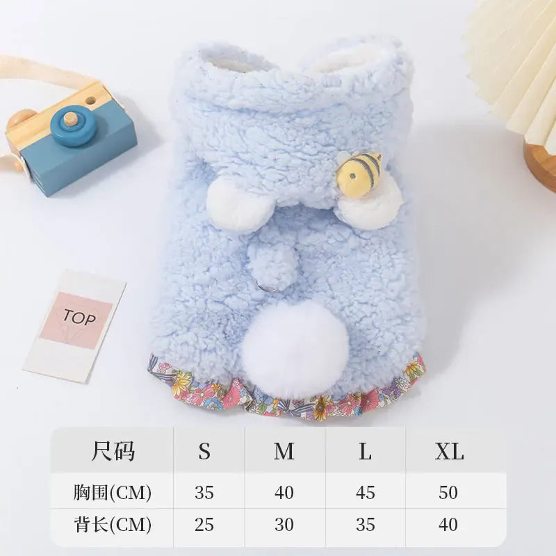 Thick Fluffy Cat Coat | Autumn Winter Warm Clothes for Kittens & Small Dogs | Anti-Shedding British Short Hair Jacket