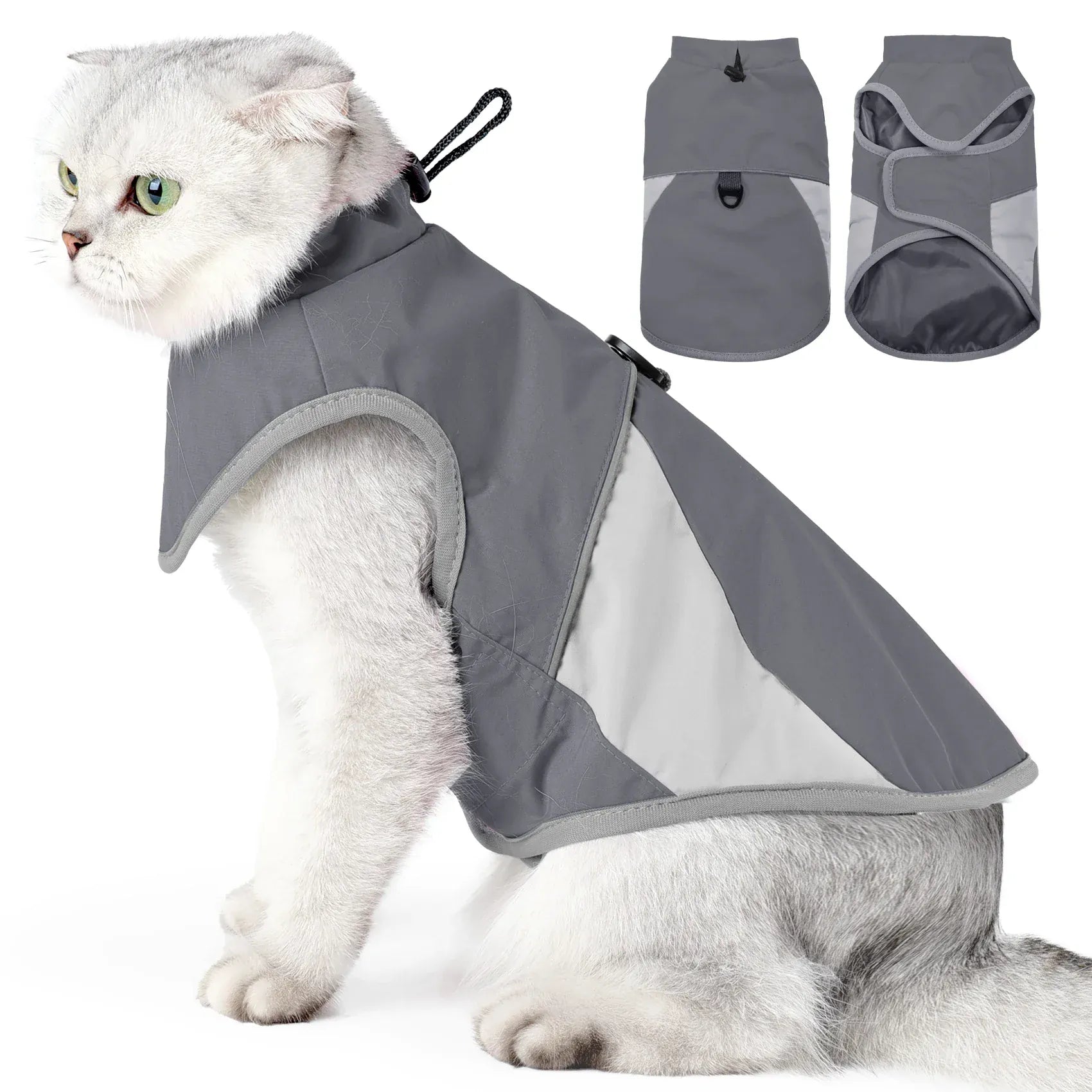 Thick Windproof Cat Jacket - Heavy Duty Winter Coat for Small Pets