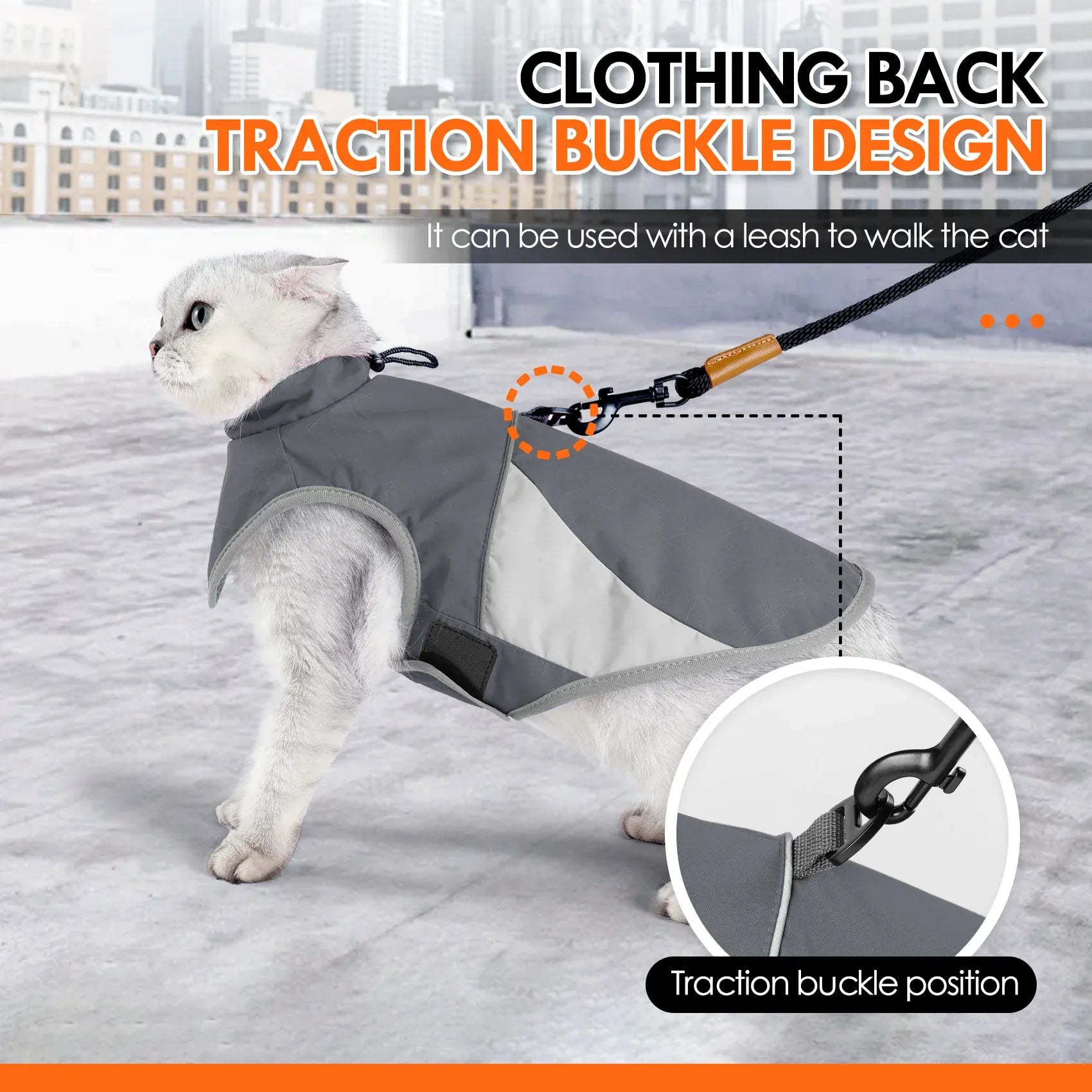Thick Windproof Cat Jacket - Heavy Duty Winter Coat for Small Pets