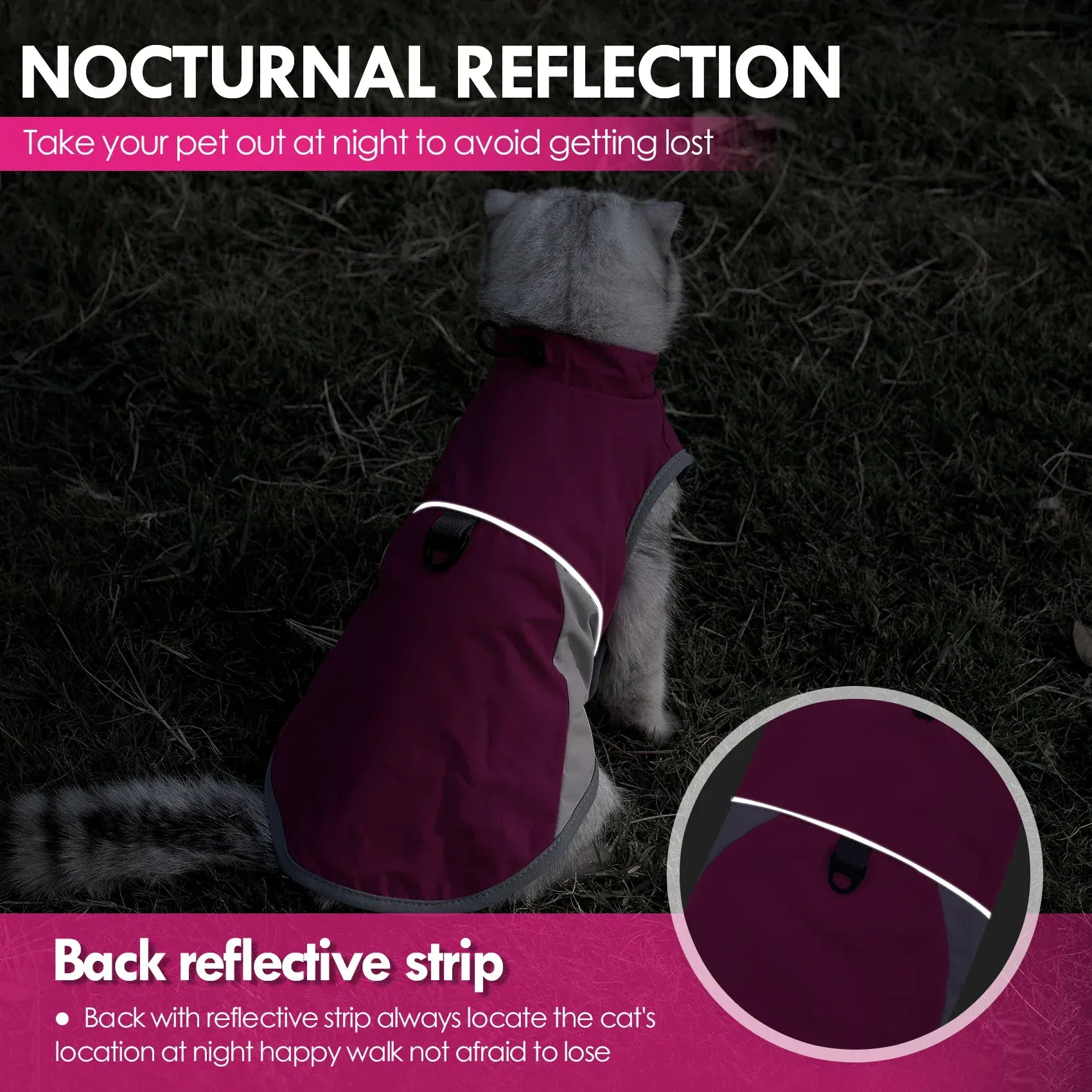 Thick Windproof Cat Jacket - Heavy Duty Winter Coat for Small Pets