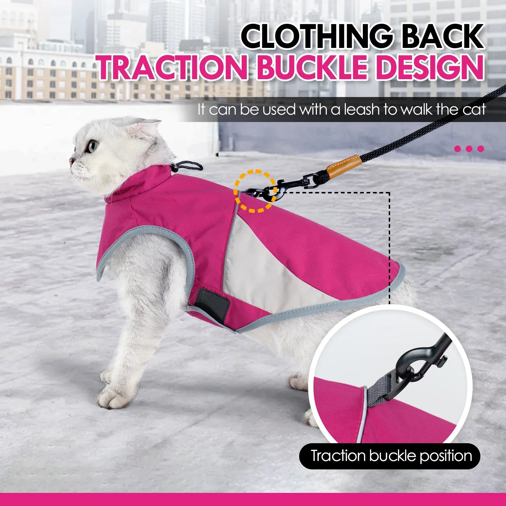 Thick Windproof Cat Jacket - Heavy Duty Winter Coat for Small Pets