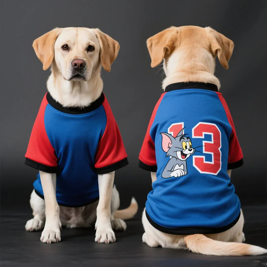 Tom Cat IP Pet Clothes For Dogs Pet Supplies Breathable Cool Comfortable Soccer Jerseys Small-sized Dog Breeds Cool And Stylish