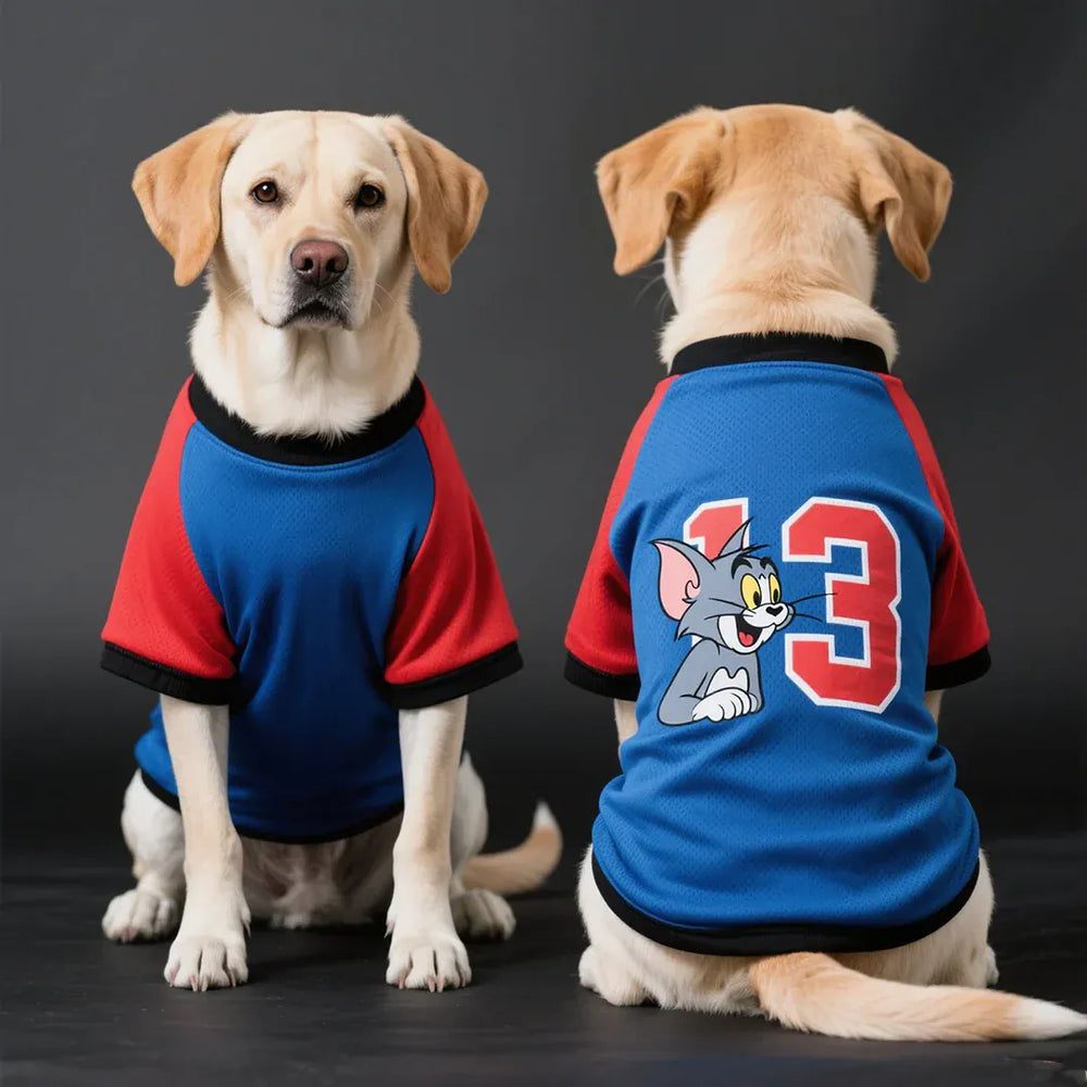 Tom Cat IP Pet Clothes For Dogs Pet Supplies Breathable Cool Comfortable Soccer Jerseys Small-sized Dog Breeds Cool And Stylish