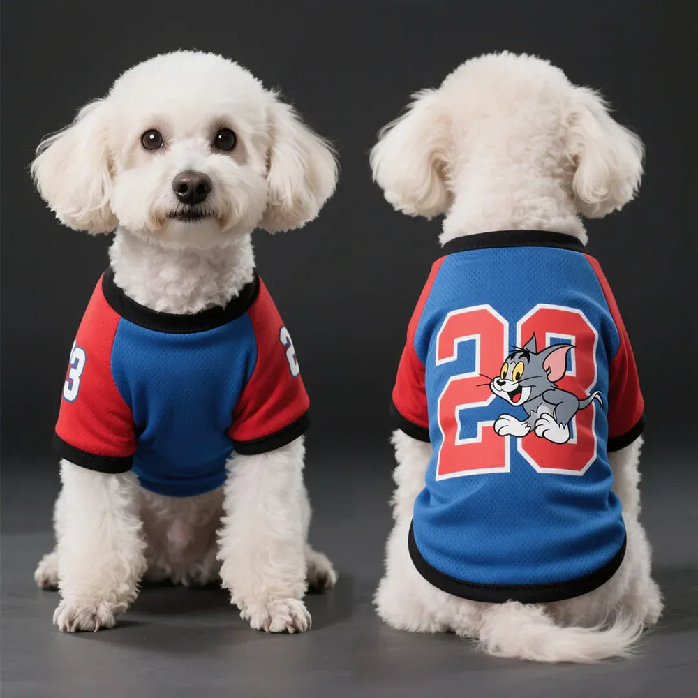 Tom Cat IP Pet Clothes For Dogs Pet Supplies Breathable Cool Comfortable Soccer Jerseys Small-sized Dog Breeds Cool And Stylish
