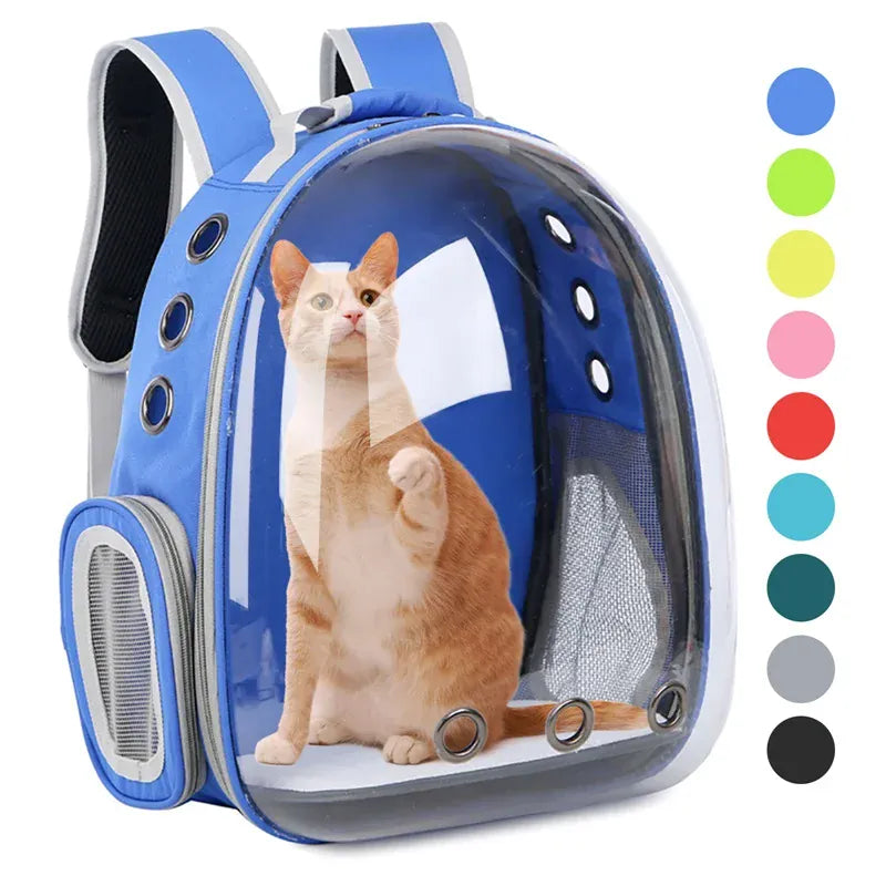 Transparent Cat Carrier Backpack – Bubble Window Pet Travel Bag for Small Dogs & Cats
