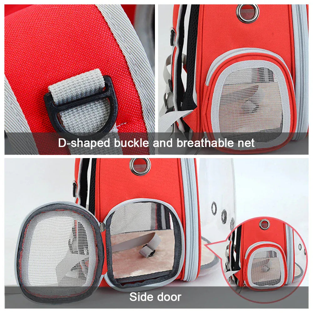 Transparent Cat Carrier Backpack – Bubble Window Pet Travel Bag for Small Dogs & Cats