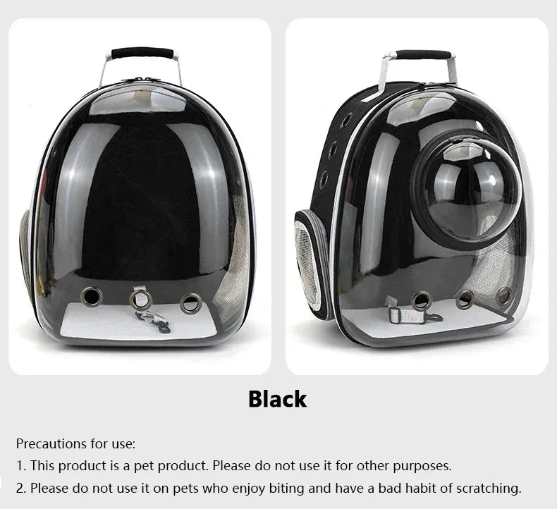 Transparent Cat Carrier Backpack – Bubble Window Pet Travel Bag for Small Dogs & Cats